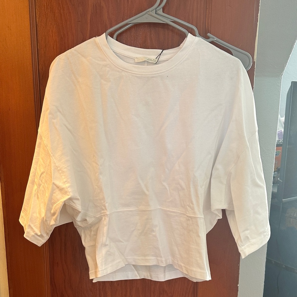 Zara White Short Sleeve Women's Tee